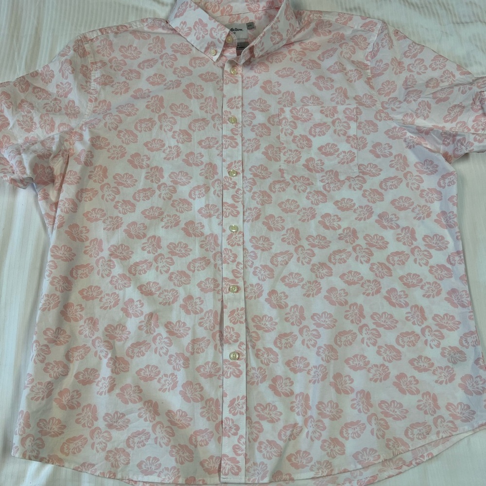 Goodfellow Short Sleeve Floral Button-Up Shirt XXL (Slim fit)
